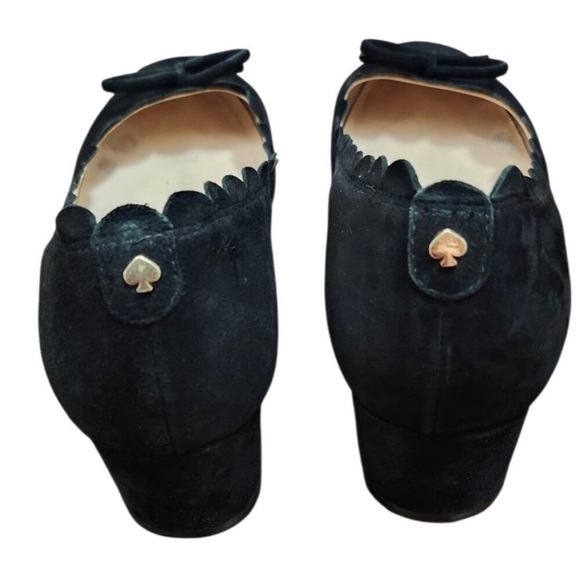 kate spade new york Women's Yasmin Scalloped Block Heel Pumps Suede Size 9 M - Picture 8 of 10